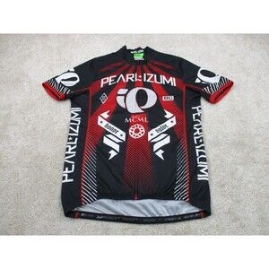 Pearl Izumi Cycling Jersey Adult Medium Black Red MCML Honor Valor Logo Zip Men